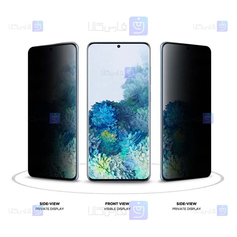 محافظ صفحه نمایش حریم شخصی تمام چسب با پوشش کامل سامسونگ Privacy Full Screen Protector for Samsung Galaxy S20 FE 5G