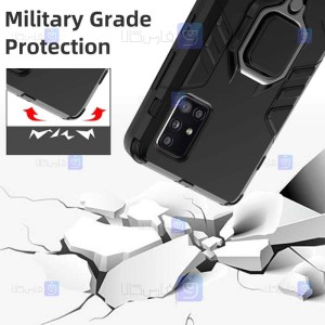 قاب محافظ ضد ضربه انگشتی سامسونگ Ring Holder Iron Man Armor Case Samsung Galaxy A51 5G