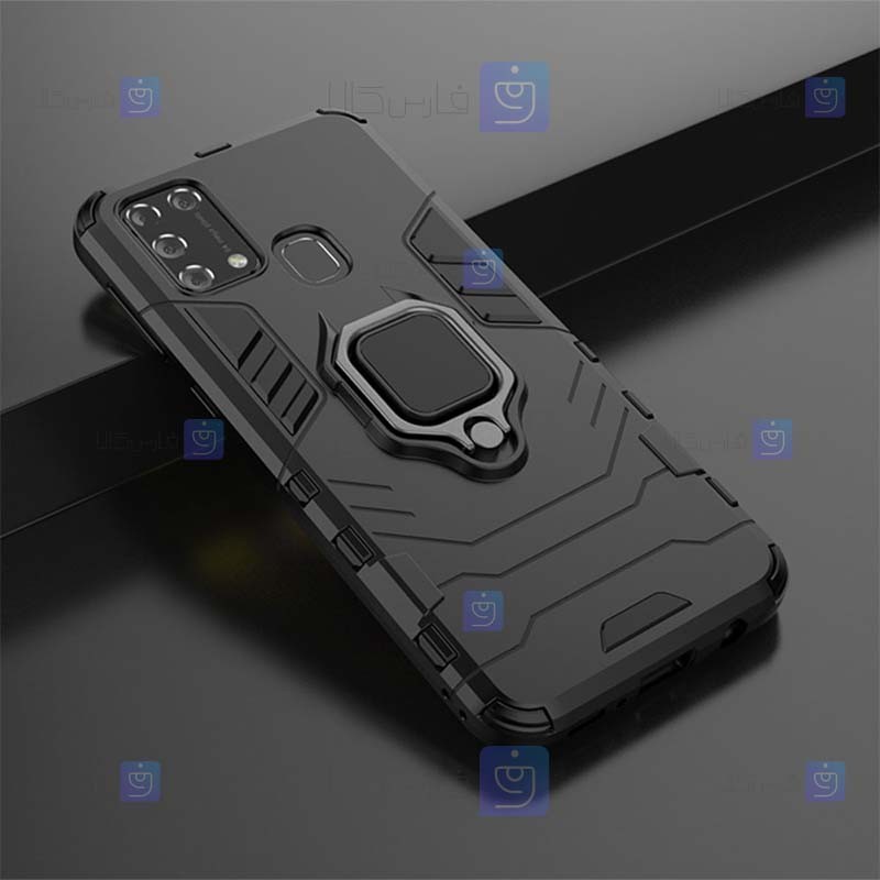قاب محافظ ضد ضربه انگشتی سامسونگ Ring Holder Iron Man Armor Case Samsung Galaxy M31