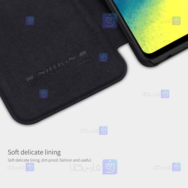 کیف محافظ چرمی نیلکین سامسونگ Nillkin Qin Case For Samsung Galaxy A72 4G