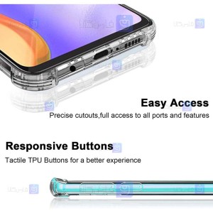 قاب محافظ ژله ای کپسول دار 5 گرمی سامسونگ Clear Tpu Air Rubber Jelly Case For Samsung Galaxy A52 5G