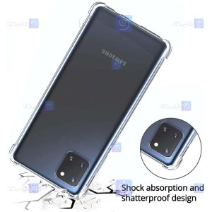 قاب محافظ ژله ای کپسول دار 5 گرمی سامسونگ Clear Tpu Air Rubber Jelly Case For Samsung Galaxy Note 10 Lite