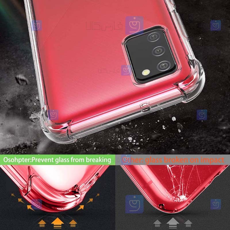 قاب محافظ ژله ای کپسول دار 5 گرمی سامسونگ Clear Tpu Air Rubber Jelly Case For Samsung Galaxy M02s