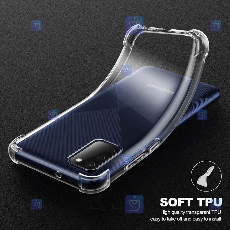 قاب محافظ ژله ای کپسول دار 5 گرمی سامسونگ Clear Tpu Air Rubber Jelly Case For Samsung Galaxy M02s