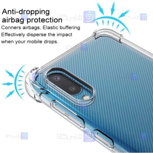 قاب محافظ ژله ای کپسول دار 5 گرمی سامسونگ Clear Tpu Air Rubber Jelly Case For Samsung Galaxy A02