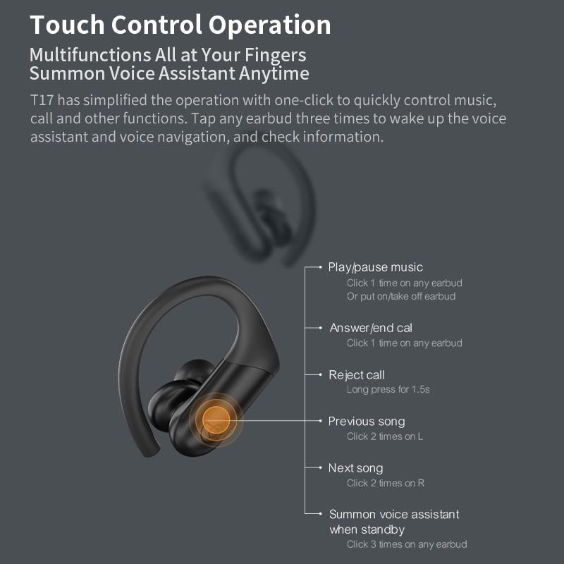 هندزفری بلوتوث شیائومی هایلو Xiaomi Haylou T17 AptX TWS Bluetooth Earbuds