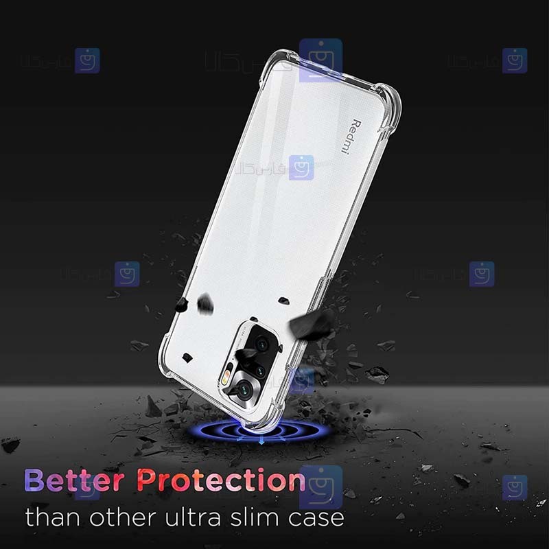 قاب محافظ ژله ای کپسول دار 5 گرمی شیائومی Clear Tpu Air Rubber Jelly Case For Xiaomi Redmi Note 10 4G