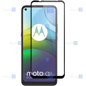 محافظ صفحه نمایش شیشه ای تمام چسب با پوشش کامل موتورولا Full Glass Screen Protector For Motorola Moto G9 Power