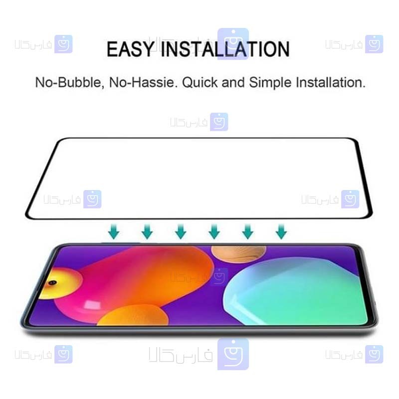 گلس گوشی سامسونگ Super D Full Glass Screen Protector For Samsung Galaxy F62