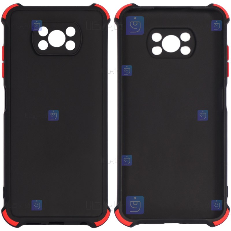 قاب محافظ ژله ای ضد ضربه با محافظ لنز شیائومی Shockproof Cover Case For Xiaomi Poco X3 Pro