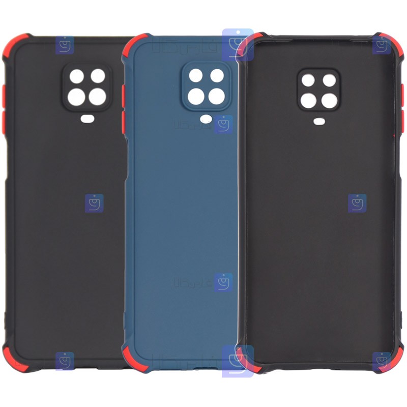 قاب محافظ ژله ای ضد ضربه با محافظ لنز شیائومی Shockproof Cover Case For Xiaomi Redmi Note 9 Pro